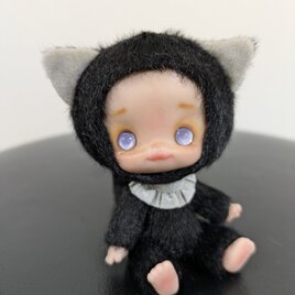 ぬいぐるみ☆着ぐるみ黒猫さん☆粘土ドールのコピー