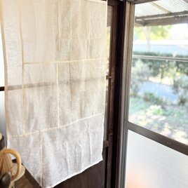 日だまりの薄手リネンクロス　白色   (幅70×丈120cm)