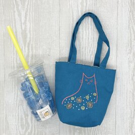 カフェバッグ  丸模様ネコ