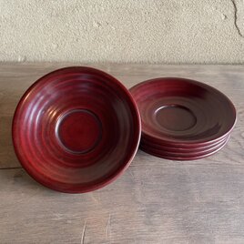 鎌倉彫　豊堂　茶托5客セット