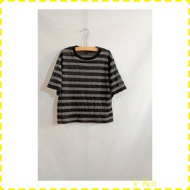 ◉sale◉　[66] le T-shirt en jersey à rayures en dentelle [キッズ商品]