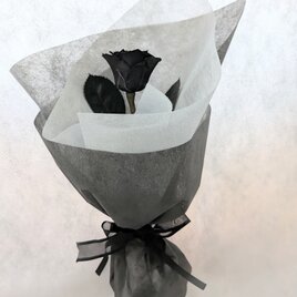 黒薔薇 プリザーブドフラワー黒薔薇の魔法発動中シリーズ／香水瓶フラワー