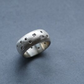 艶消し ドット リング シルバー925 メンズ ユニセックス