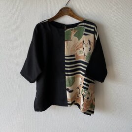 アンティーク布＋正絹オーバーブラウス