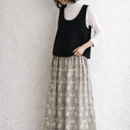 タック＆ギャザースカート・ウィリアムモリス♡ピンパーネル・ポーセリン