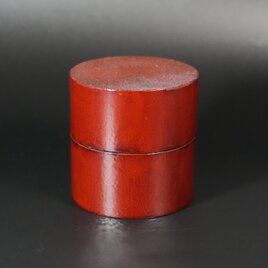 中次棗　黒石目白石目弁柄朱溜塗