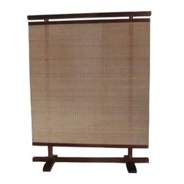 間仕切り パーテーション #衝立 ドット柄編み 天然竹 メープル