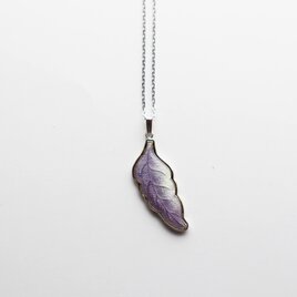 羽根 【Lavender】七宝焼ペンダント 純銀胎七宝