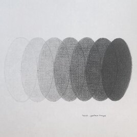 楕円のグラデーション・鉛筆画・額なし