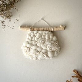 【一点もの】ウィービング タペストリー 『みるく色のたぺすとり。g*』