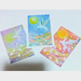 パステルアート 初日の出とレインボー・フジ パステル画原画