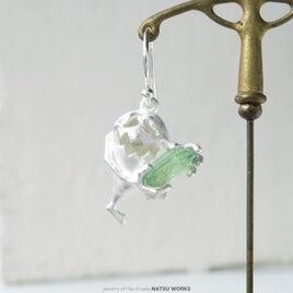 おばけのピアス / Gem and Ghost Earring 2025ハロウィン Mint Kyanite