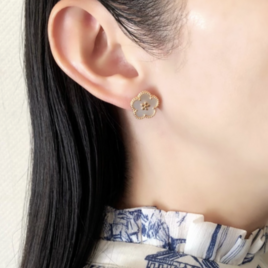 クローバー・オニキス・ピアス10K imgrc0089847632.jpg