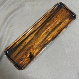 黒柿拭き漆我谷盆（くろがきふきうるしわがたぼん） 黒柿拭漆我谷盆（くろがきふきうるしわがたぼん）煎茶盆 IM8072