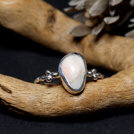 癒しの石～ ラリマーのデザインリング 9号 天然石アクセサリー