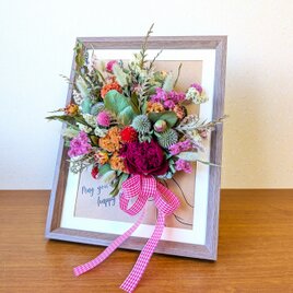 フレームアレンジ・ドライフラワーブーケ