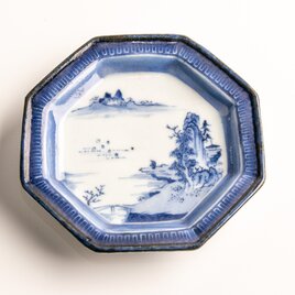 大聖寺伊万里 金襴手 更紗花文 菊形豆皿 明治時代 E106B | iichi