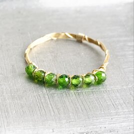 クロムダイオプサイド2.5mm ×7 /リング /ゴールド シルバー  ピンクゴールド