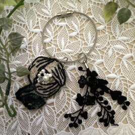 ハンドメイド☆ミニキーケース ミナペルホネンhütte蝶々リネン