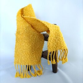 草木染毛糸の手織りマフラー　Ｍ-166