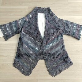 パープル系のグラデーション　カーディガン