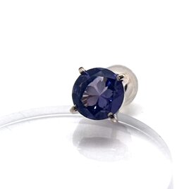 K10 さくらインカット アメジストピアス/和柄/和風/セカンドピアス つけっぱなし/片耳用