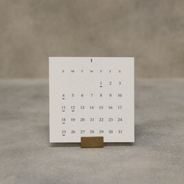 【2026】卓上サイズ活版印刷カレンダー