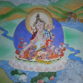 弥勒菩薩　達磨　額縁　日本画　２点 弥勒菩薩 達磨 額縁 日本画 2点 弥勒菩薩達磨額縁日本画2点