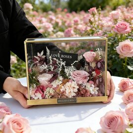 花飾り 玄関に飾る バラ 薔薇 ローズ、フランス メイラード風、花束、プリザーブドフラワー、アレンジメント、結婚祝い 記念日