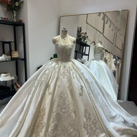 長袖 スレンダーライン ウェディングドレス ウェディングドレス ロングドレス スレンダードレス 長袖 V