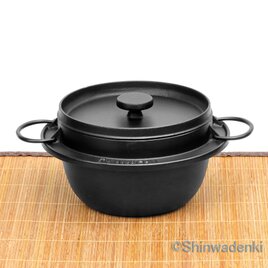 【お取り寄せ】南部鉄器 鉄鍋 ホーロー鍋 ごはん鍋3合炊 日本製 ガス・IH対応