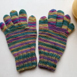 【再販】５本指手袋（エメラルドグリーン・ピンク・黄色系）