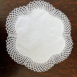 アンティークドイリー　ボビンレース　ラウンドハンドメイド　直径56cm アンティークドイリー ボビンレース ラウンドハンドメイド 直径