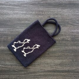 Three little ducks - アヒル模様のクロッシェバッグ