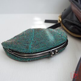 ばあば作、細かいリフ編みの豆巾着（sakura pink・KPPPR11） | iichi