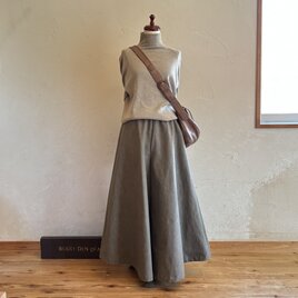 aさまオーダー　岡山デニム　カーキ　85cm丈