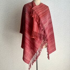 手織りストール　－珊瑚　sangoー