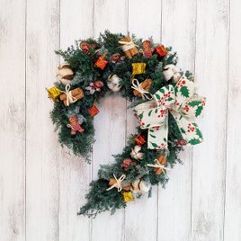 クリスマス早割企画】クリスマスハーフリース（金色帽子のサンタさん