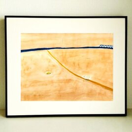 一点物｜原画「川に続く道」※額縁入り（四つ切サイズ）