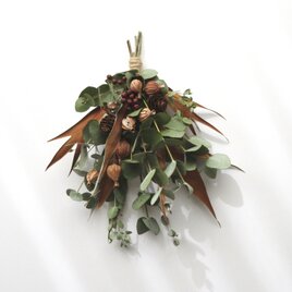 お正月リース♪No.2 2wayお正月リース＊紅＊予約＊受注制作 | iichi 日々の暮らしを