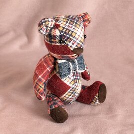 可愛いテディベア（パッチワーク柄）