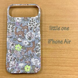 【リバティ生地】ファーガスイエローネオンブルーグレー iPhone Air