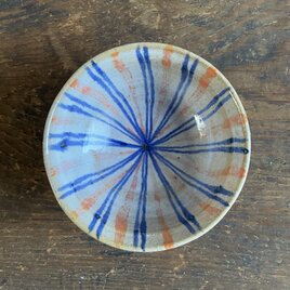 十草飯碗（青紅）　飯碗　ご飯茶碗　めしわん　茶碗　麦藁手　和陶器