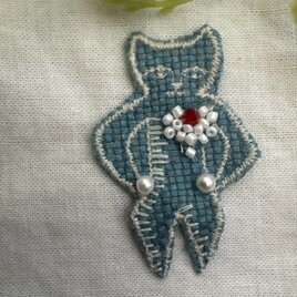 ハンドメイド☆ポーチミナペルホネンリネン蝶々イヤホン 薬 お菓子