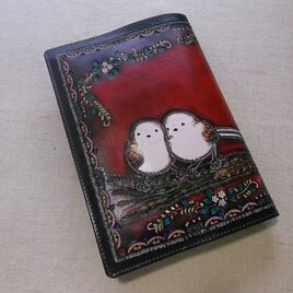 ほぼ日手帳カズン対応 A5サイズ手帳カバー レザー 刻印＆拭き染め