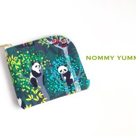 L字ファスナーミニ財布   パンダの森  ＊501＊