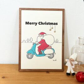 【クリスマスポスター】【クリスマス】サンタクロースのクリスマスポスター