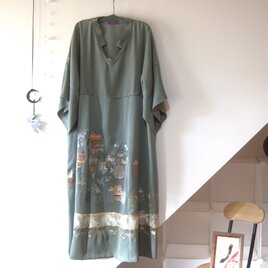 色留袖ドレス　仕覆に鳳凰柄＊ロングペチコート付き　吉祥堂