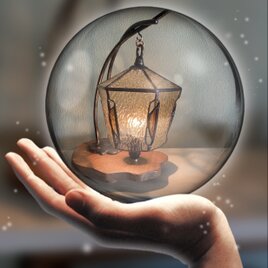 ・秋冬　飴色ランプ　テーブルランプ