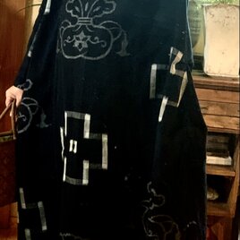 古布絵絣のワンピース